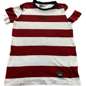 YR Young & Reckless Striped Youth XL (16) Short Sleeved T-Shirt, Preloved